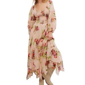 Free People NWOT Morning Glory Dress in Tea Combo